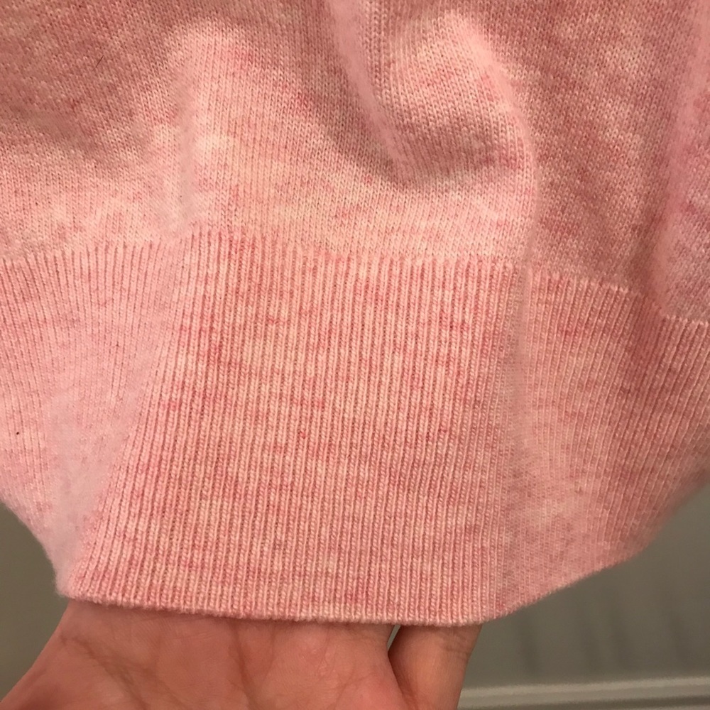J Crew Ruffle Sleeve Sweater small wool pink - Picture 8 of 13